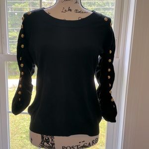 Yuka size 2 sweater with gold button detail